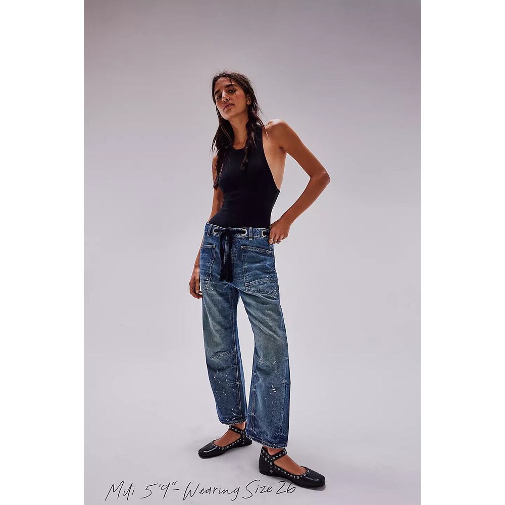 Free People We The Free Moxie Barrel Jeans 24